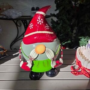 Festive Red and Green Holiday Gnome Decor On Springs Moves Around